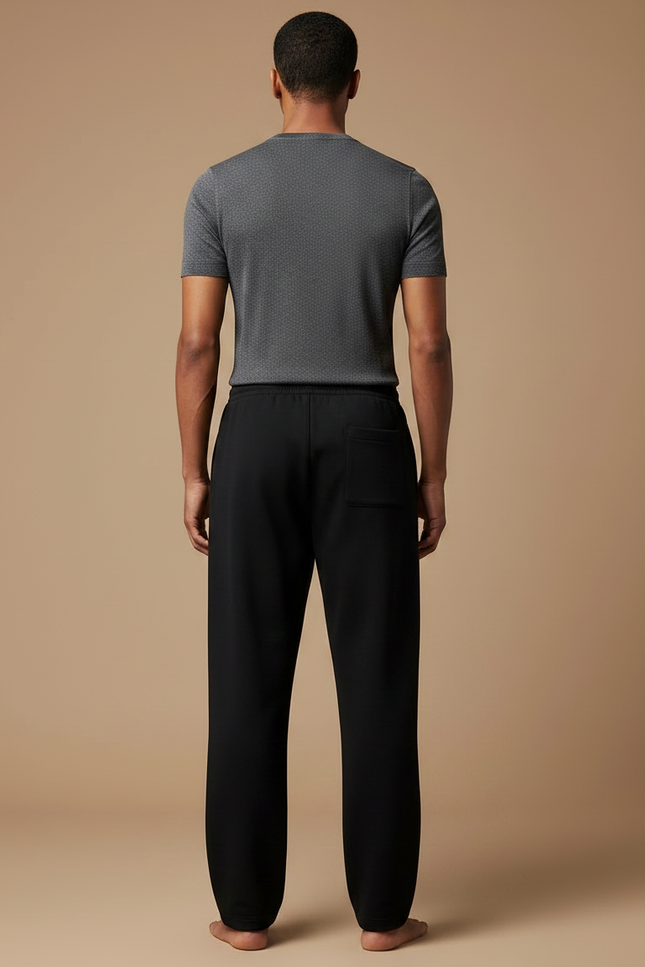 Pantalon Chinois Noir Dragon Doré Ample Décontracté - Molleton - vue 2