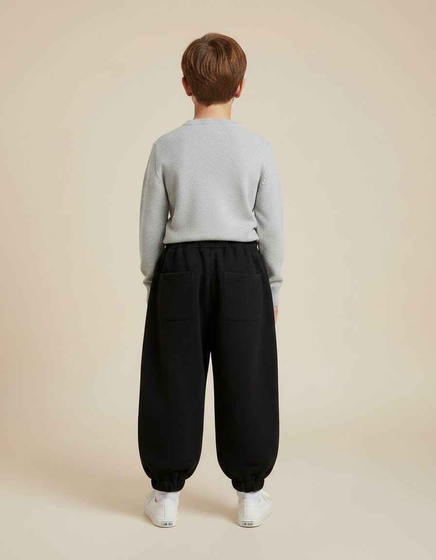 Pantalon Chinois Garçon Noir Sarouel - Molleton - vue 2