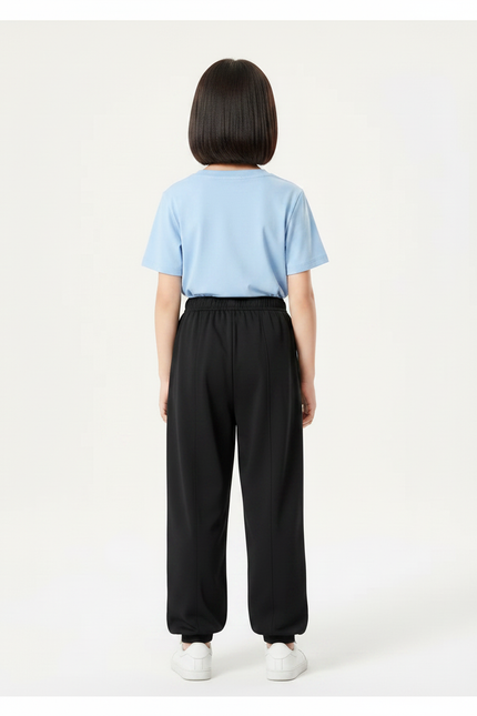 Pantalon Chinois Noir Ample Jogger Enfant Fille - Polyester - vue 2