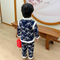 Pantalon Chinois Bleu Marine Motif Cachemire Enfant - Molleton