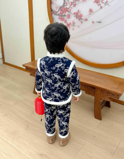 Pantalon Chinois Fille Bleu Marine