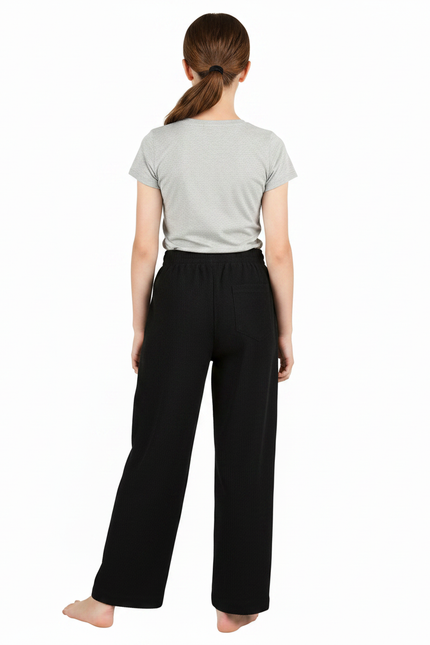 Pantalon Chinois Côtelé Noir Ample Confort Enfant - Cordé - vue 2