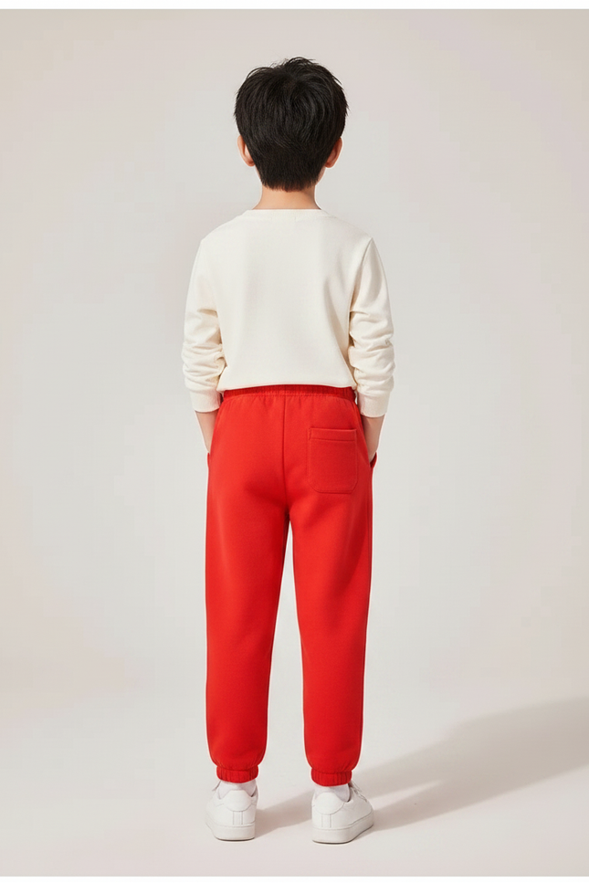 Pantalon Chinois Rouge Sport Imprimé Garçon - Molleton - vue 2