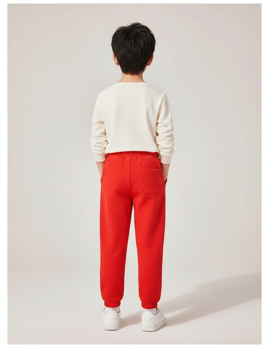 Pantalon Chinois Rouge Sport Imprimé Garçon - Molleton - vue 2