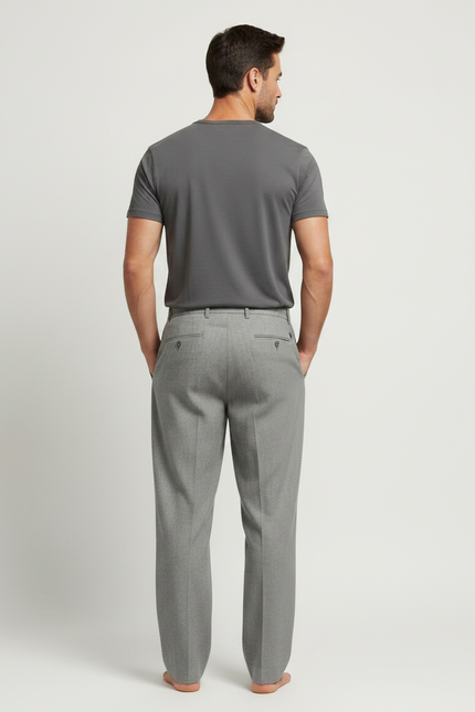 Pantalon Chinois Gris Décontracté Fluide Homme Sport - Gabardine - vue 2