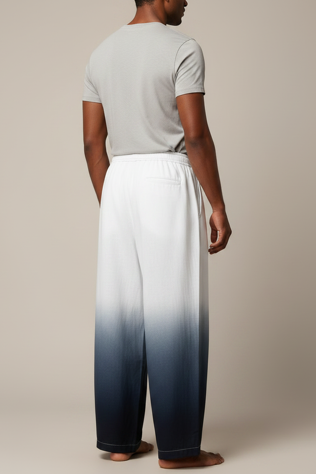 Pantalon Chinois Dégradé Ample Coton Homme - Multicolore - vue 2