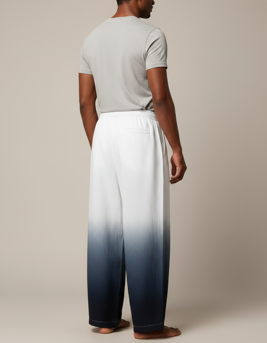 Pantalon Chinois Dégradé Ample Coton Homme - Multicolore - vue 2