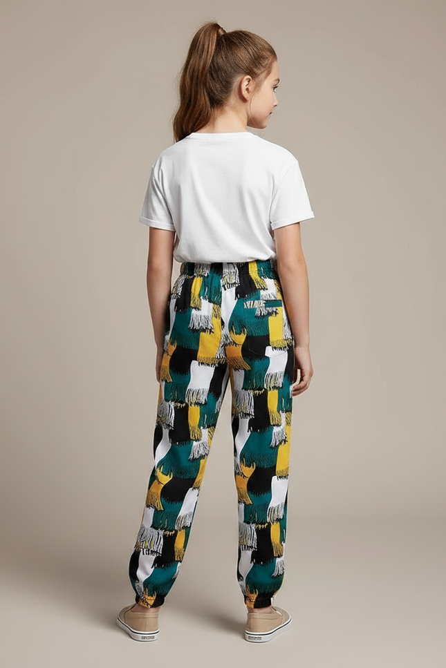 Pantalon Chinois Imprimé Fluide Ample Décontracté Fille - Viscose - vue 2