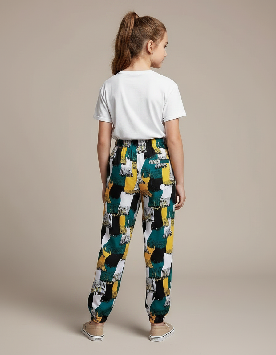 Pantalon Chinois Imprimé Fluide Ample Décontracté Fille - Viscose - vue 2