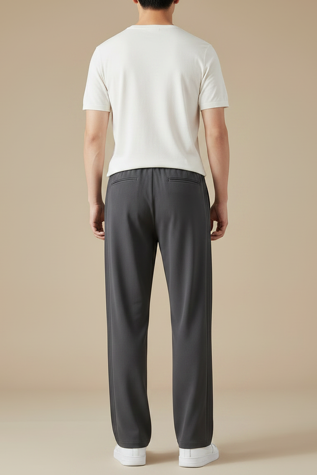 Pantalon Chinois Gris Droit Fluide Sport Homme - Polyester - vue 2