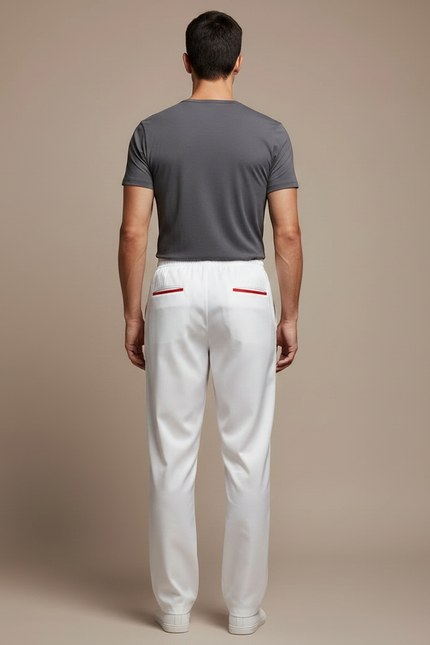 Pantalon Chinois Blanc Style Tai Chi Homme - Satin - vue 2