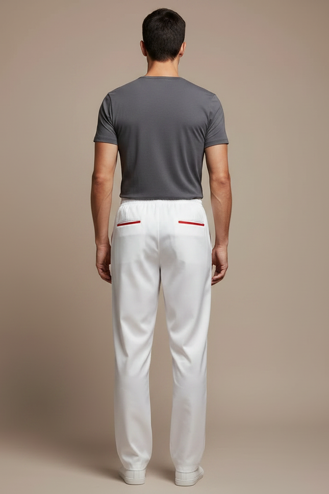 Pantalon Chinois Blanc Style Tai Chi Homme - Satin - vue 2