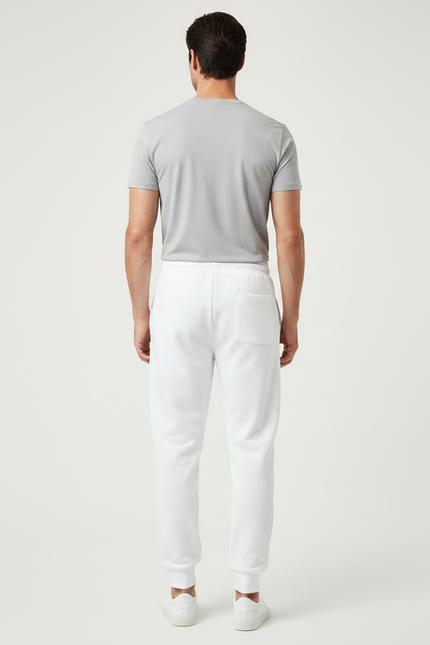 Pantalon Chinois Blanc Jogging Dragon Coton Homme - Molleton - vue 2