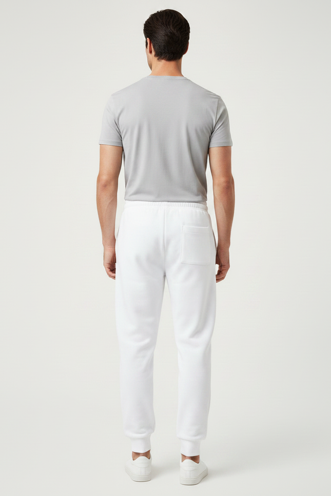 Pantalon Chinois Blanc Jogging Dragon Coton Homme - Molleton - vue 2