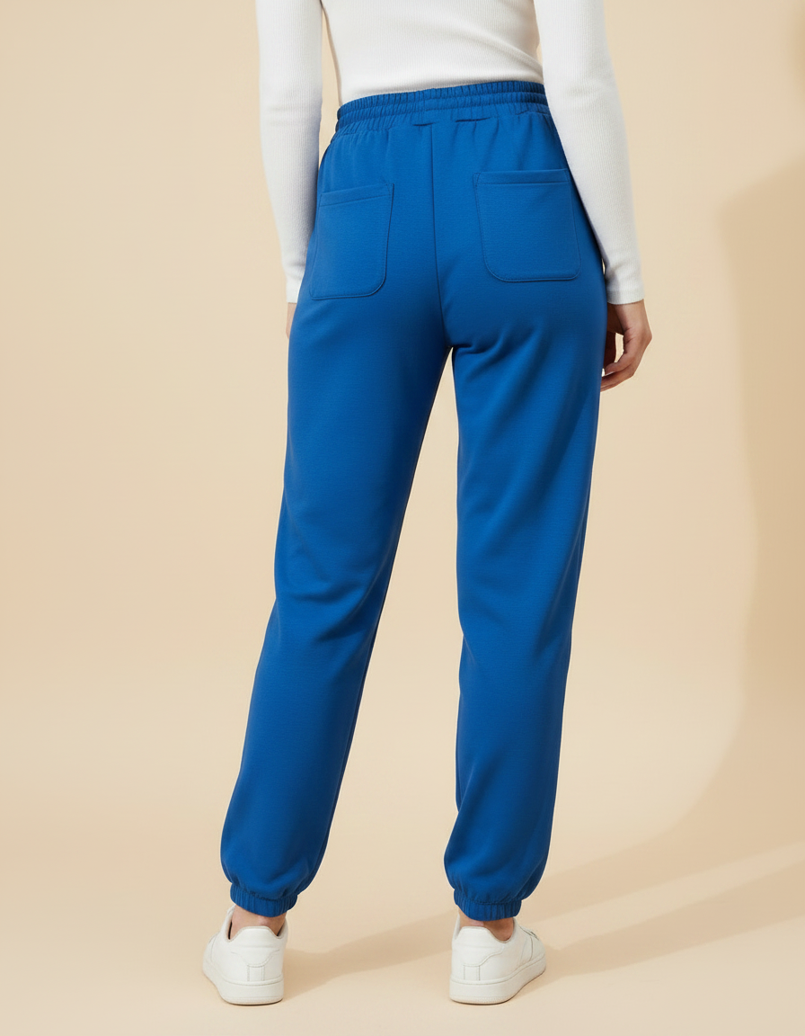 Pantalon Chinois Bleu Dragon Imprimé Jogger Cordon - Molleton - vue 2