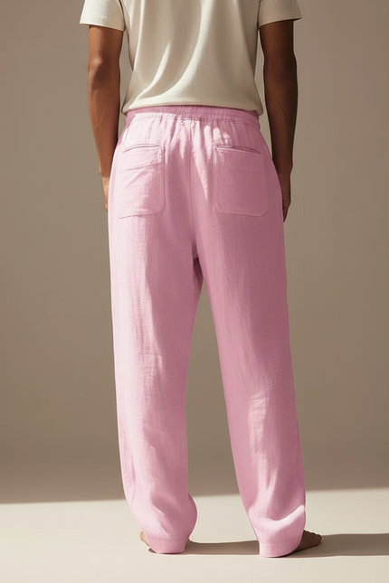 Pantalon Chinois Rose Lin Ample Cordon Homme - vue 2