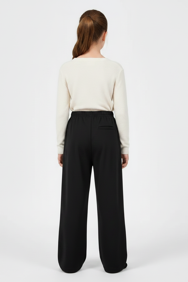 Pantalon Chinois Noir Ample Unisexe Traditionnel - Polyester - vue 2