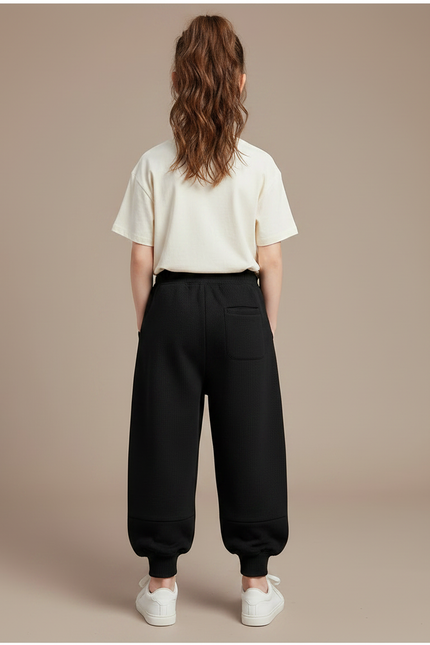 Pantalon Chinois Noir Ample Molletonné Confortable - vue 2