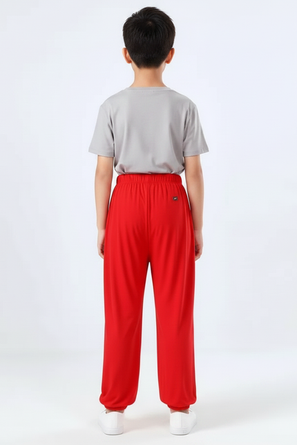 Pantalon Chinois Rouge Ample Fluide Enfant - Viscose - vue 2