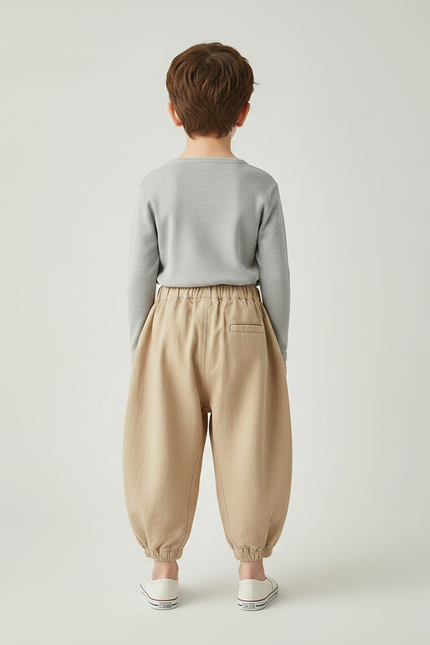 Pantalon Chinois Beige Harem Ample Coton Enfant - vue 2