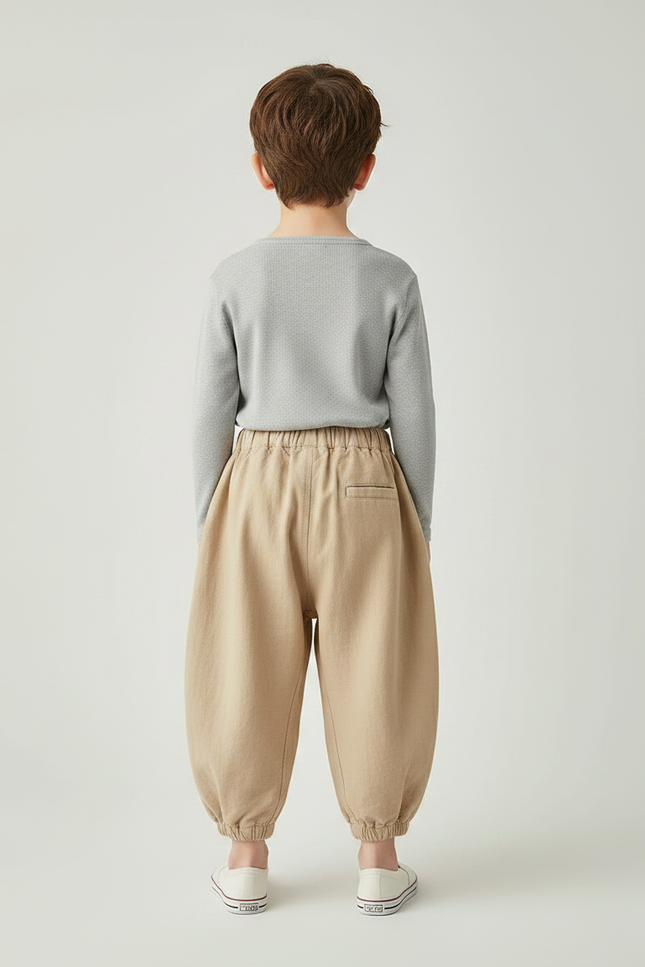 Pantalon Chinois Beige Harem Ample Coton Enfant - vue 2