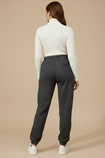 Pantalon Chinois Gris Dragon Imprimé Jogger Décontracté - Molleton - vue 2