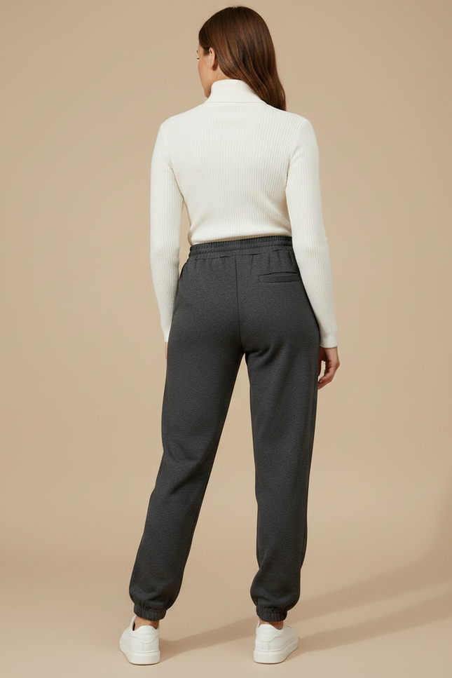 Pantalon Chinois Gris Dragon Imprimé Jogger Décontracté - Molleton - vue 2