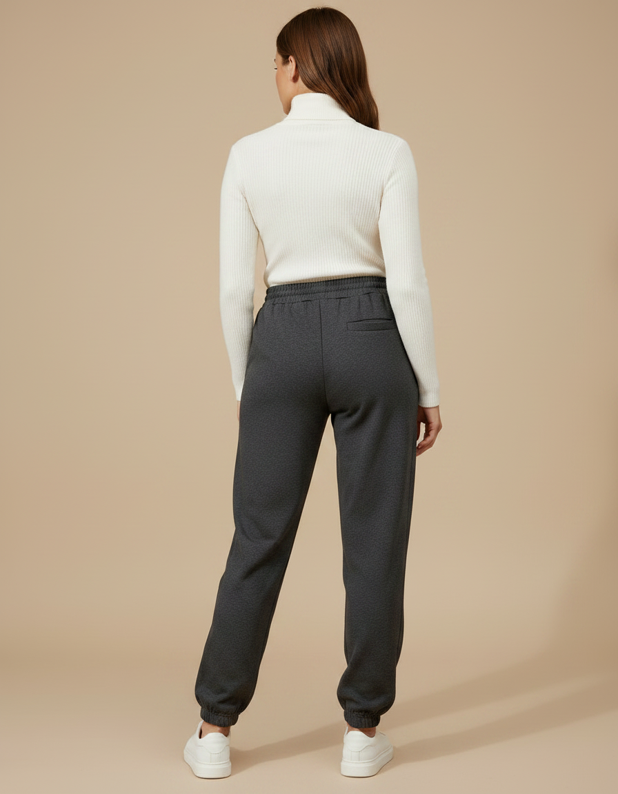 Pantalon Chinois Gris Dragon Imprimé Jogger Décontracté - Molleton - vue 2