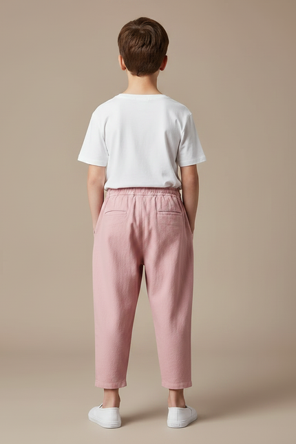 Pantalon Chinois Rose Ample Coton Plissé Enfant - vue 2