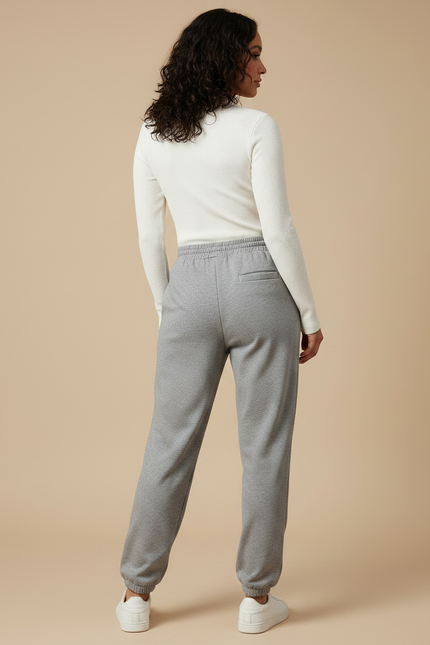 Pantalon Chinois Gris Dragon Jogger Décontracté Cordon - Molleton - vue 2