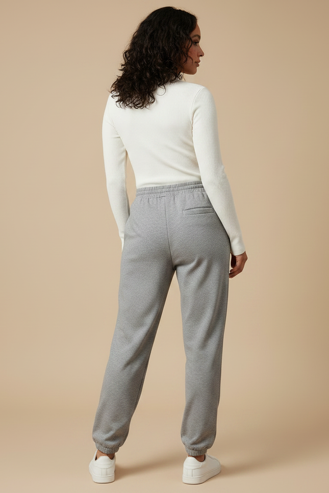 Pantalon Chinois Gris Dragon Jogger Décontracté Cordon - Molleton - vue 2