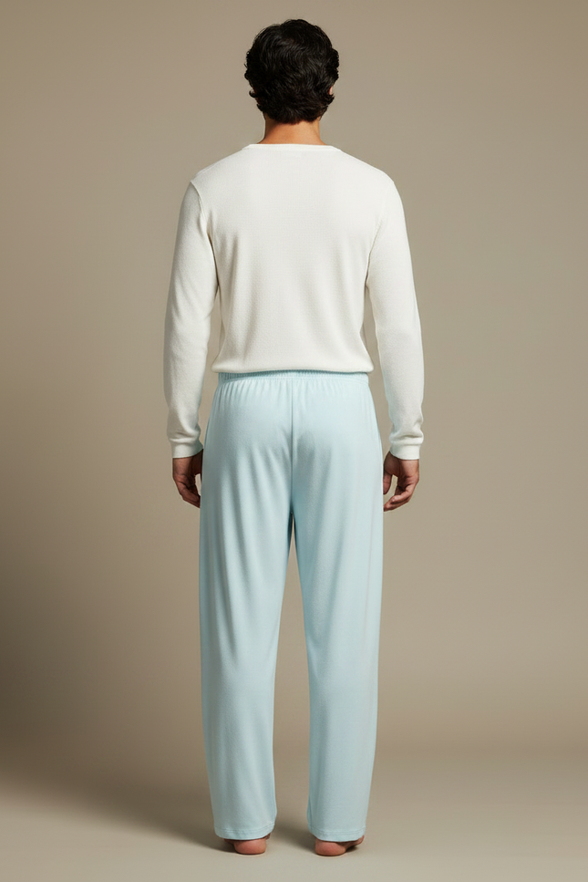 Pantalon Chinois Bleu Ciel Ample Fluide Confortable - Viscose - vue 2