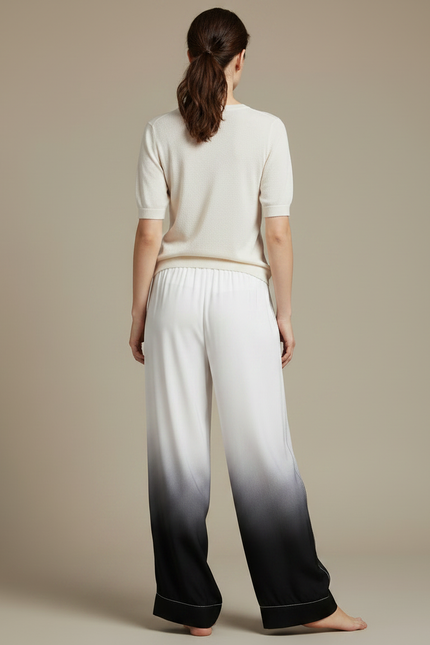 Pantalon Chinois Dégradé Fluide Ample Femme - Multicolore Satin - vue 2