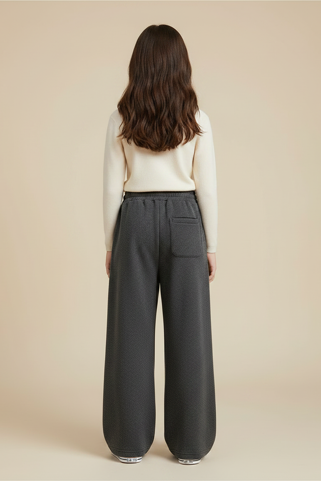 Pantalon Chinois Gris Ample Coton Sport Enfant - Molleton - vue 2