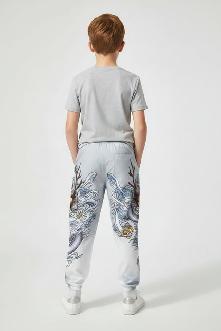 Pantalon Chinois Gris Dragon Streetwear Garçon Jogger - Polyester - vue 2