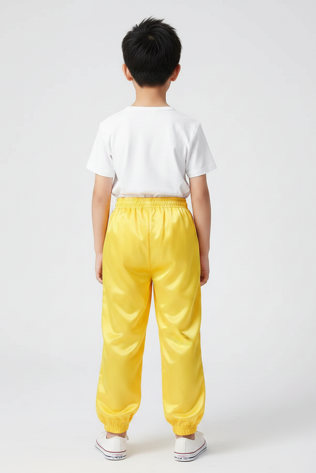 Pantalon Chinois Jaune Satiné Fluide Enfant - vue 2