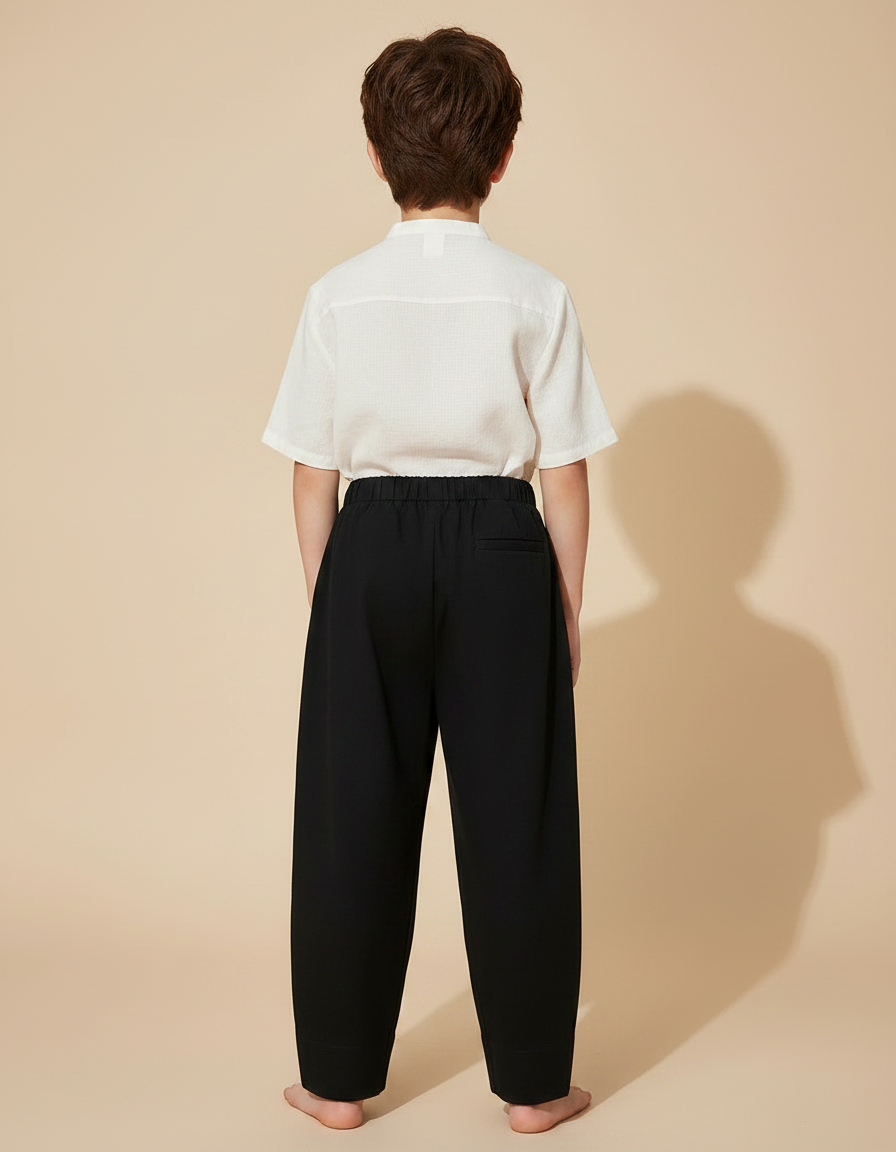 Ensemble Chinois Tunique Pantalon - Noir Viscose - vue 2