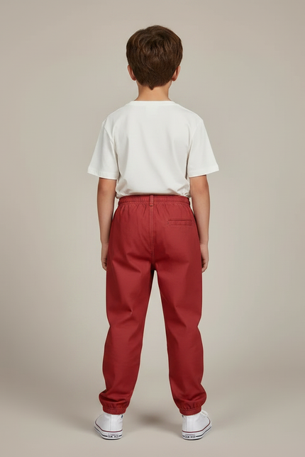 Pantalon Chinois Rouge Dragon Streetwear Garçon - Polyester - vue 2