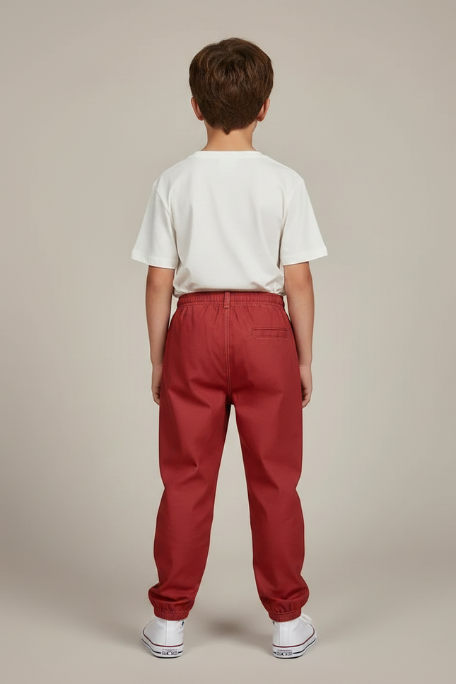 Pantalon Chinois Rouge Dragon Streetwear Garçon - Polyester - vue 2