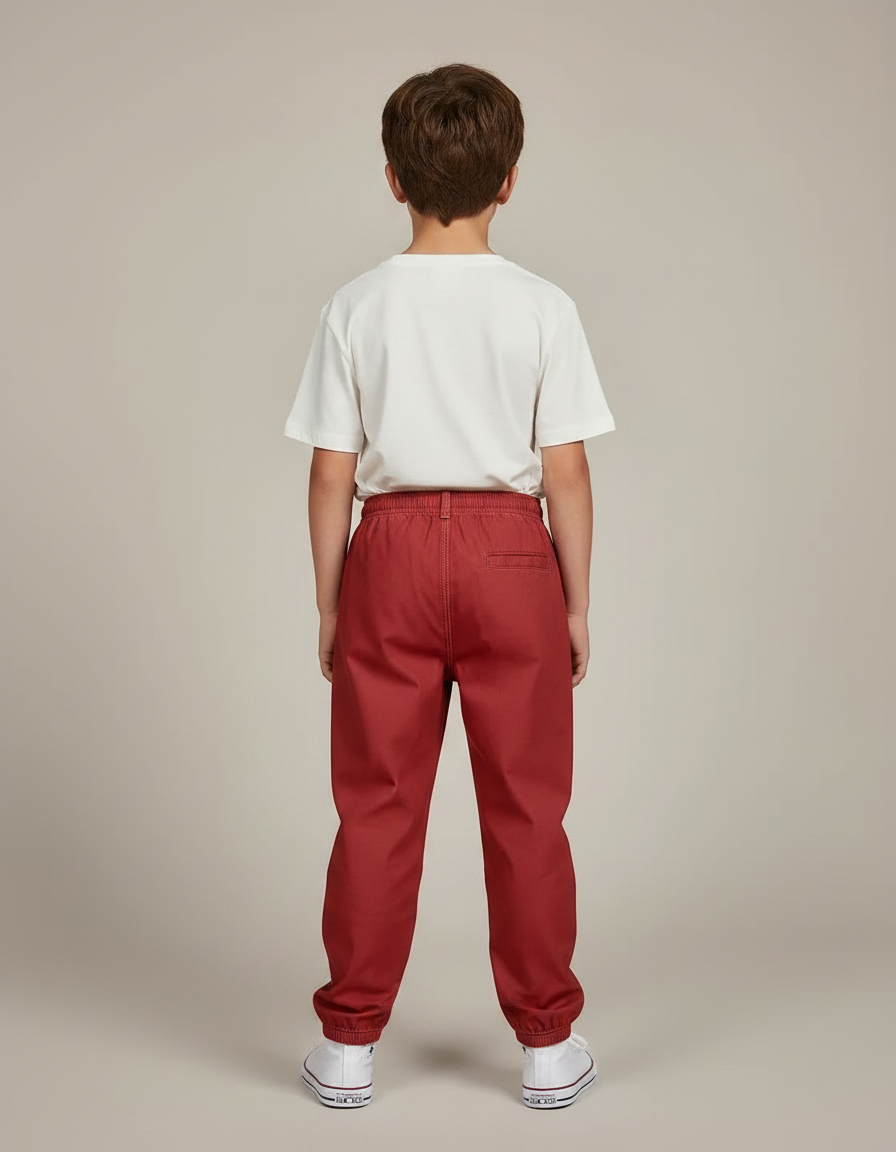 Pantalon Chinois Rouge Dragon Streetwear Garçon - Polyester - vue 2