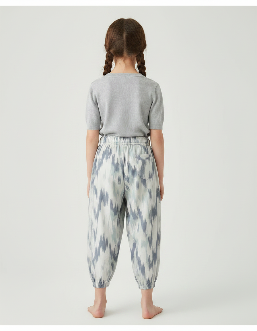 Pantalon Chinois Coton Imprimé Ample Enfant Doux - vue 2