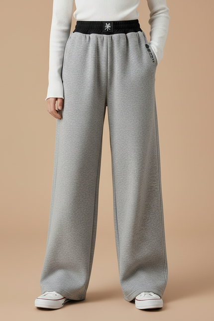 Pantalon Chinois Gris Ample Coton Décontracté Enfant - Molleton - vue 3