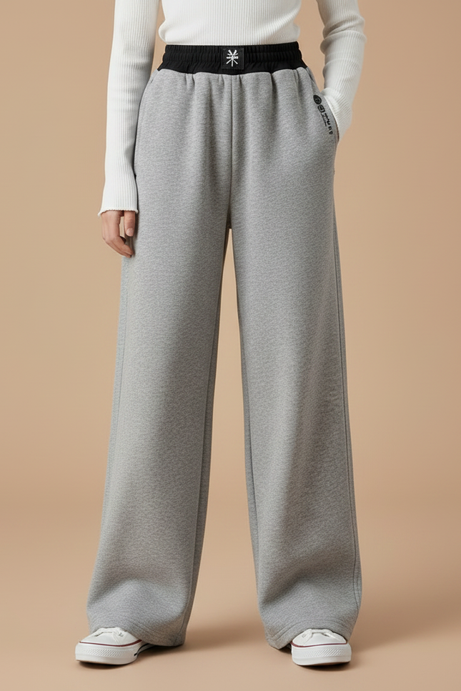 Pantalon Chinois Gris Ample Coton Décontracté Enfant - Molleton - vue 3