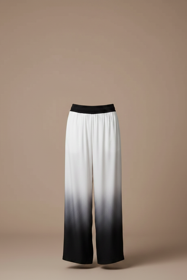 Pantalon Chinois Dégradé Ample Fluide Élégant Bicolore - Multicolore Viscose - vue 3