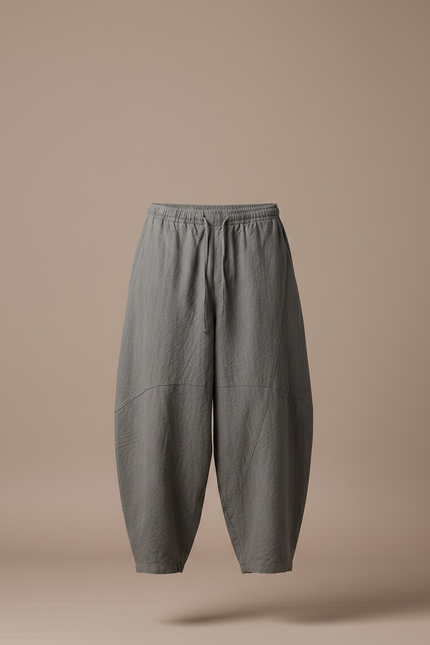 Pantalon Chinois Homme Sarouel Lin - Gris - vue 3