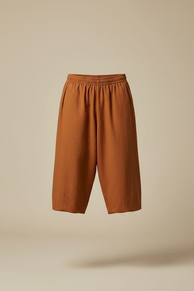 Pantalon Chinois Marron Ample Coton Homme Décontracté - vue 3