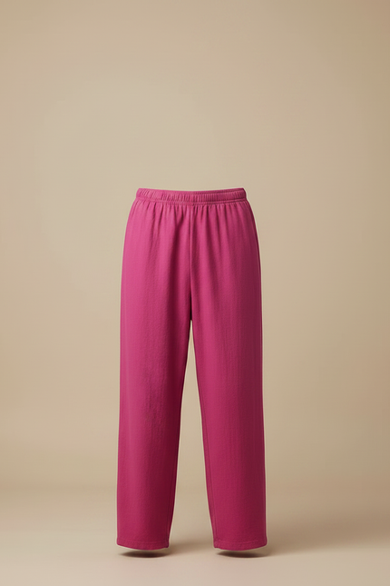 Pantalon Chinois Rose Ample Coton Décontracté Homme - vue 3