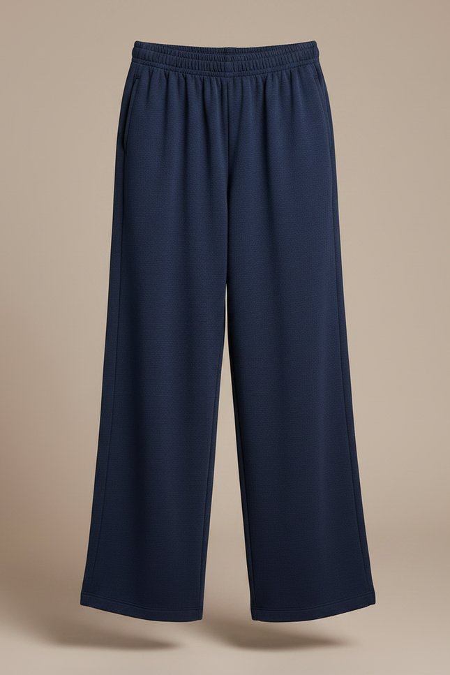 Pantalon Chinois Bleu Marine Ample Molleton Enfant - vue 3