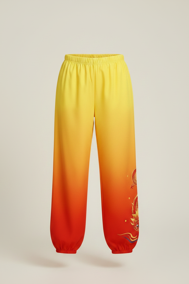 Pantalon Chinois Dégradé Ample Dragon Enfant - Multicolore Polyester - vue 3