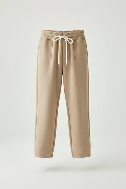 Pantalon Chinois Beige Polaire Ample Confortable Enfant - Molleton - vue 3